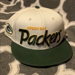 White and green GreenBay Packers SnapBack